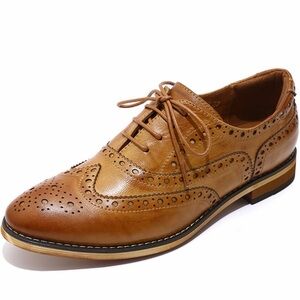 Classic Tan Brogue Women's Shoes